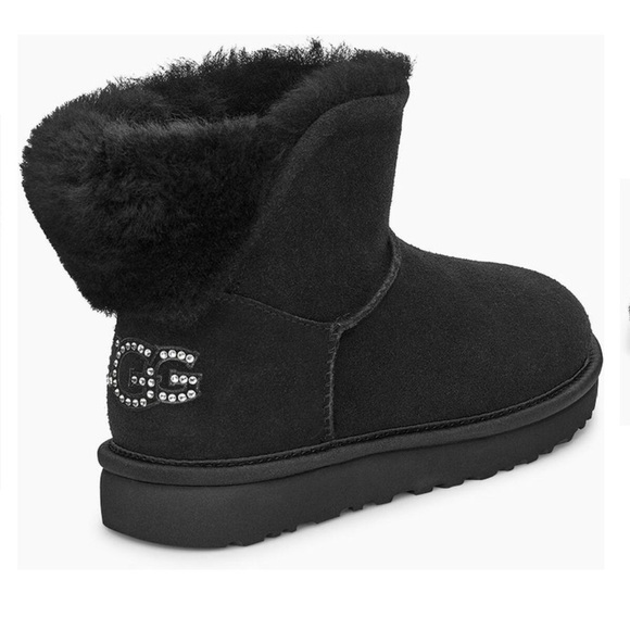 UGG Shoes - New UGG Classic Bling Mini Boot In Black Size 6